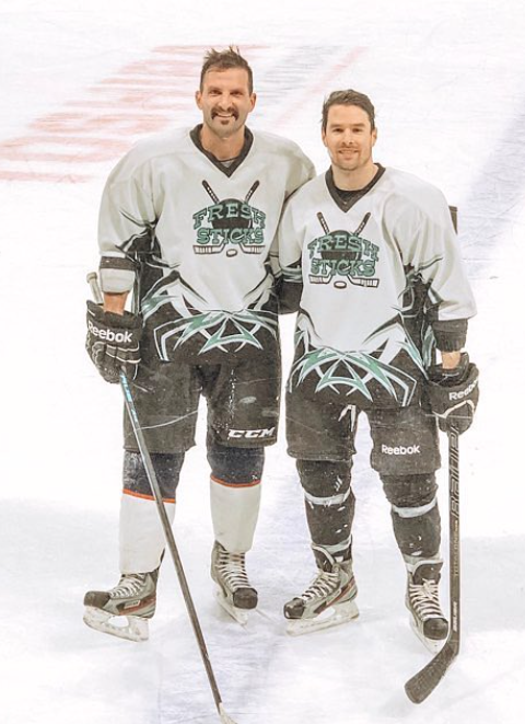 Dr. McLaughlin in hockey gear